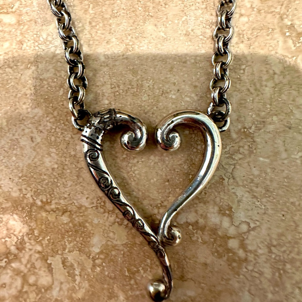 Brighton heart necklace. Measurements in pics
